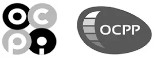 OCPP1.6 and OCPP 2.0.1 logo on white background